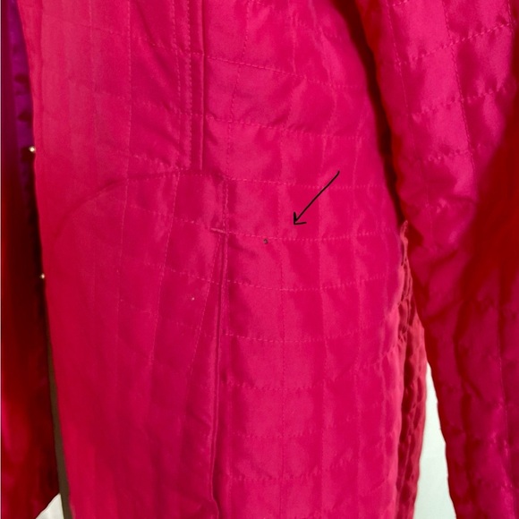 Lilly Pulizter quilted jacket in raspberry size small - Picture 4 of 4